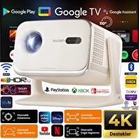 Vankyo Aurzen Boom Mini Android Google TV 4K Destekli Projeksiyon Cihazı - HDR10 - ToF Auto Focus - ToF Auto Keystone