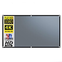 Dualtech 228x163 100" 16:9 ALR Gri Projeksiyon Perdesi Taşınabilir Seyahat Duvar Askı Aparatlı - Ev - Ofis - Kamp - Açık Hava