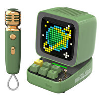Divoom Ditoo Mic Piksel Ekranlı Karaoke Mikrofonlu Yeşil Bluetooth Hoparlör