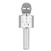 Torima WS-858 Karaoke Mikrofon AUX USB ve SD Kart Girişli Gümüş Bluetooth Hoparlör