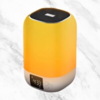 Cosmostech DY20 Mini Hıfı RGB Aydınlatmalı - Alarm Saat - Uyku Modlu - Bluetooth Kablosuz Speaker Hoparlör