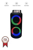 Torima KTS-1296 Siyah Telefon Tutacaklı RGB Ledli Taşınabilir Bluetooth Hoparlör