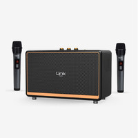 Linktech M408 Premium Mikrofonlu 100 W Retro Bluetooth Hoparlör