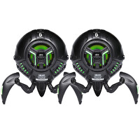 GravaStar Mars Pro 20 W Taşınabilir Stereo Ses Bombası RGB Işıklı 2 Adet Siyah Bluetooth Hoparlör