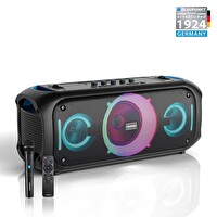 Blaupunkt PL700 Mikrofonlu Uzaktan Kumandalı Kablosuz Bluetooth Speaker Hoparlör Siyah