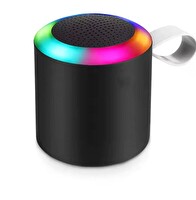 Rose SH-313 Işıklı Taşınabilir Şarjlı Bluetooth Hoparlör Siyah