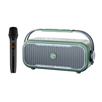 NowGo C2 60W Mikrofonlu Bluetooth Hoparlör RGB IPX4 Taşınabilir Karaoke Sistemi Yeşil