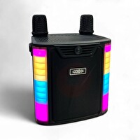 Rose Sp-614 Taşınabilir Şarjlı Bluetooth Karaoke Mikrofon ve Hoparlör Seti - Siyah