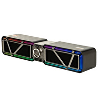Divoom D-base 30W Rgb Işıklı Çift Portlu 35W Hızlı Şarj USB/Aux 6.0 Masaüstü Bluetooth Gaming Hoparlör Siyah