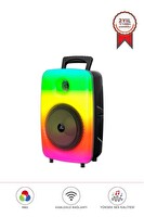 Torima GTS-1802 Siyah Mikrofonlu RGB Ledli Taşınabilir Bluetooth Hoparlör Parti Speaker