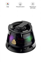 Başkenttekno D39 Manyetik RGB Işıklı 5.3 Mini Bluetooth Hoparlör Siyah