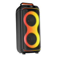 Başkenttekno GD-2608 Dijital LED Göstergeli FM Radyolu Mikrofonlu RGB TWS Çift 6.5" Stereo Bass Kablosuz Karaoke Hoparlör