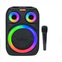 Rose SP-322 Şarjlı Mikrofonlu Bluetooth RGB Işıklı Taşınabilir Hoparlör