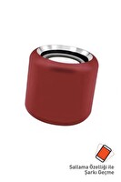 Başkenttekno D12 Taşınabilir Kırmızı Mini Bluetooth Hoparlör