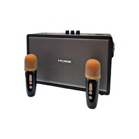 Rose HP-615 Çift Mikrofonlu Karaoke Taşınabilir Şarjlı Bluetooth Hoparlör