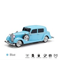 Başkenttekno D55 Retro Araba Tasarımlı 2x5W FM- USB-TF Kart Mavi Bluetooth Hoparlör