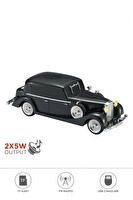 Başkenttekno D55 Retro Araba Tasarımlı 2x5W FM- USB- TF Kart Siyah Bluetooth Hoparlör