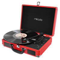 Mikado Nostalgia MN-P317 RCA ve Bluetooth Destekli Müzik Kutusu Pikap Kırmızı