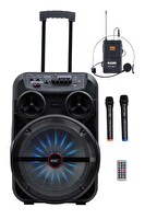 Midex MXR-280SXC Taşınabilir Seyyar Portatif 3 280 W Mikrofonlu Şarjlı Ses Sistemi Hoparlör