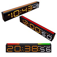 Upway Müziğe Duyarlı Ritim Işıklı Dijital Masa Saati - Sese Duyarlı HD LED Panel Ekran