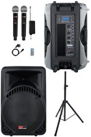 Lastvoice Ample-15SET 1000 W 15" Aktif Hoparlör ve Mikrofon Ses Sistemi Seti