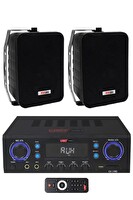 Lastvoice Black Wall Small Paket-1 Hoparlör ve Anfi Ses Sistemi Seti 1 Anfi 2 Hoparlör