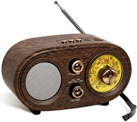 Coverzone NS-803A Bluetooth Retro FM/AM/SW 1200 mAh TF Kart USB Destekli Alarm Saatli Radyo