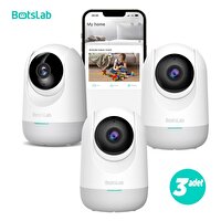 Botslab 360 Plus C211 2K Pro Small Bundle Wi-Fi 360 Derece Bebek Monitörü Evcil Hayvan İç Mekan Kamerası Akıllı Güvenlik Kamerası