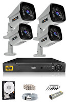IDS 4 Kameralı 5MP Sony Lensli 1080p Full HD Cepten İzle 250 Dış Güvenlik Kamerası Sistemi DS-2027HD-SET4-250-X