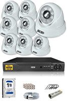 IDS 8 Kameralı 5MP Sony Lensli 1080p Full HD Cepten İzle 1 TB İç Güvenlik Kamerası Sistemi D-2028HD-SET8-1TB