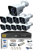 IDS Cepten İzle 10 Kameralı Gece Görüşlü Su Geçirmez 5 MP Lensli 1080P FHD Kamera Seti DS-2021HD-SET10