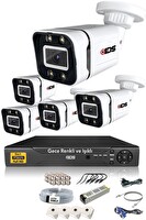 IDS Cepten İzle Su Geçirmez 5 Kameralı 5mp Sony Lensli 1080p FullHD Gece Renkli Full Kamera Seti DS-2031HD-WL-SET5-NOHDD