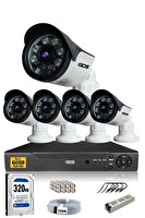 IDS Cepten İzle 5 Kameralı 5mp Sony Lensli Full HD Gece Görüşlü Güvenlik Kamerası Sistemi DS-2015HD-SET5-ARRAY