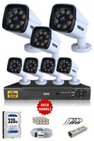 IDS Cepten İzle Su Geçirmez 7 Kameralı 5mp Sony Lensli 1080p FullHD Gece Renkli̇ Full Kamera Seti DS-2034HD-WL-SET7-320