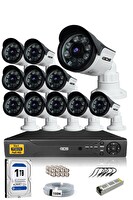 IDS Cepten İzle 11 Kameralı Gece Görüşlü 5 MP Sony Lensli FHD Güvenlik Kamerası Sistemi DS-2015HD-SET11-ARRAY