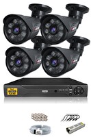 IDS 4 Kameralı 5 MP Sony Lensli 1080p Full HD Hard Disksiz Güvenlik Kamerası Sistemi DS-2015HD-SET4-NOHDD-BLACK