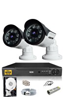 IDS 2 Kameralı 5MP Sony Lensli 1080p Full HD Cepten İzle 250 Dış Güvenlik Kamerası Sistemi DS-2015HD-SET2-250-ARRAY