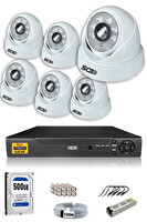 IDS 6 Kameralı 5MP Sony Lensli 1080p Full HD Cepten İzle 500 İç Güvenlik Kamerası Sistemi D-2028HD-SET6-500
