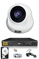 IDS Cepten İzle 250 İç 1 Kameralı 5mp Sony Lensli 1080p FullHD Güvenlik Kamerası Sistemi D-2026HD-SET1-250-X