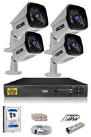 IDS Cepten İzle 1 TB Dış 4 Kameralı 5mp Sony Lensli 1080p FullHD Güvenlik Kamerası Sistemi DS-2027HD-SET4-1TB