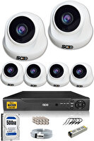 IDS 6 Kameralı 5MP Sony Lensli 1080p Full HD Cepten İzle 500 İç Güvenlik Kamerası Sistemi D-2026HD-SET6-500
