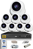 IDS 8 Kameralı 5 MP Sony Lensli 1080P FHD Cepten İzle 1 TB İç Güvenlik Kamerası Sistemi D-2026HD-SET8-1TB
