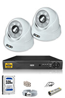 IDS Cepten İzle 320 İç 2 Kameralı 5mp Sony Lensli 1080p Fullhd Güvenlik Kamerası Sistemi D-2028HD-SET2-320