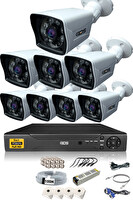 IDS Hard Disksiz 8 Kameralı 5mp Sony Lensli 1080p Fullhd Güvenlik Kamerası Sistemi DS-2021HD-SET8-NOHDD