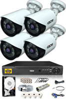 IDS Cepten İzle 250 Dış 4 Kameralı 5mp Sony Lensli 1080p Fullhd Güvenlik Kamerası Sistemi DS-2020HD-SET4-250-X