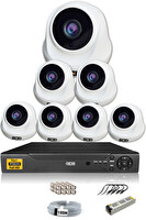 IDS Hard Disksiz 7 Kameralı 5mp Sony Lensli 1080p Fullhd Güvenlik Kamerası Sistemi D-2026HD-SET7-NOHDD