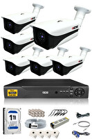 IDS Cepten İzle 1 TB Dış 6 Kameralı 5mp Sony Lensli 1080p FullHD Güvenlik Kamerası Sistemi DS-7070HD-SET6-1TB