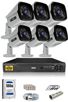 IDS 6 Kameralı 5 MP Sony Lensli 1080p FHD Cepten İzle 500 Dış Güvenlik Kamerası Sistemi DS-2027HD-SET6-500