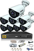 IDS 8 Kameralı 5 MP Sony Lensli 1080p Full HD Hard Disksiz Güvenlik Kamerası Sistemi DS-2020HD-SET8-NOHDD
