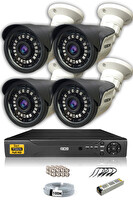 IDS 4 Kameralı 5 MP Sony Lensli 1080p Full HD Hard Disksiz Güvenlik Kamerası Sistemi DS-2015HD-SET4-NOHDD